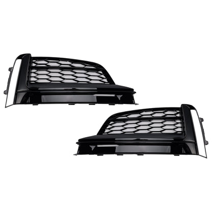 2018-2019 Audi A5 S-Line S5 Front Bumper Fog Light Grille Cover (Chrome)
