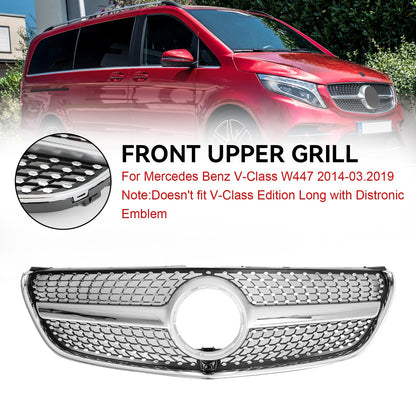 2014-2019 Mercedes-Benz V-Class W447 Diamond Front Upper Grille
