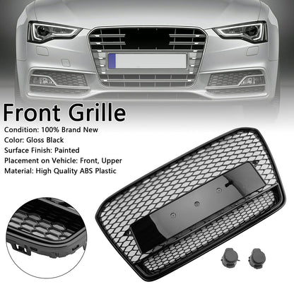 2013-2016 Audi A5 S5 B8.5 RS5 Style Honeycomb Front Bumper Grille (Black)
