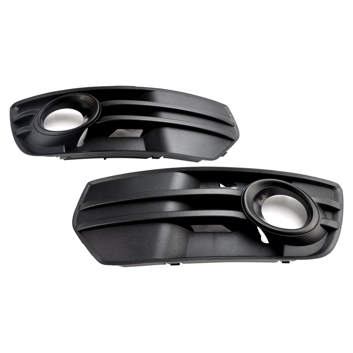 2009-2012 Audi Q5 Standard Front Bumper Fog Light Lamp Cover Trim — Pair (8R0807681A / 8R0807682A)