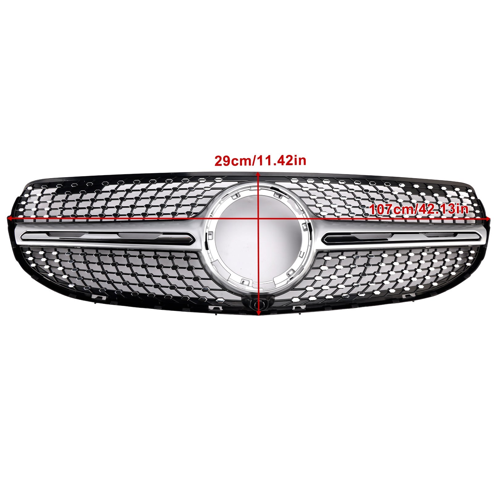 2020-2022 Mercedes-Benz GLC-Class X253 GLC250 GLC300 Diamond Front Bumper Grille