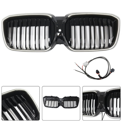 2022-2024 BMW iX3 G08 LCI Double Slat Gloss Black Front Kidney Grille