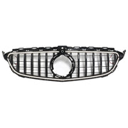 2015-2021 Mercedes-Benz C-Class W205 C200 C250 C300 C350 Black Front Bumper Grille with LED