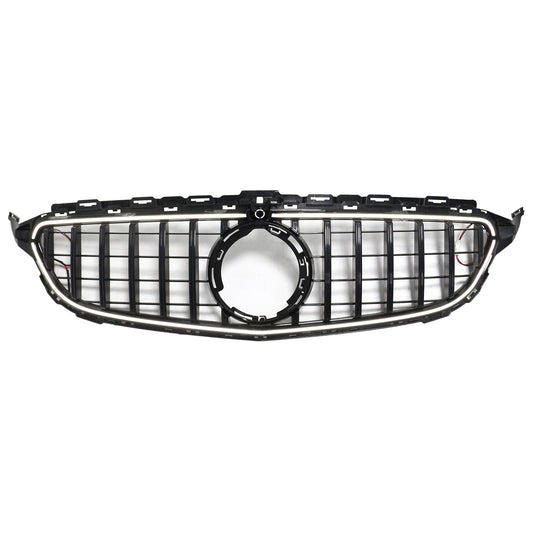 2015-2021 Mercedes-Benz C-Class W205 C200 C250 C300 C350 Black Front Bumper Grille with LED