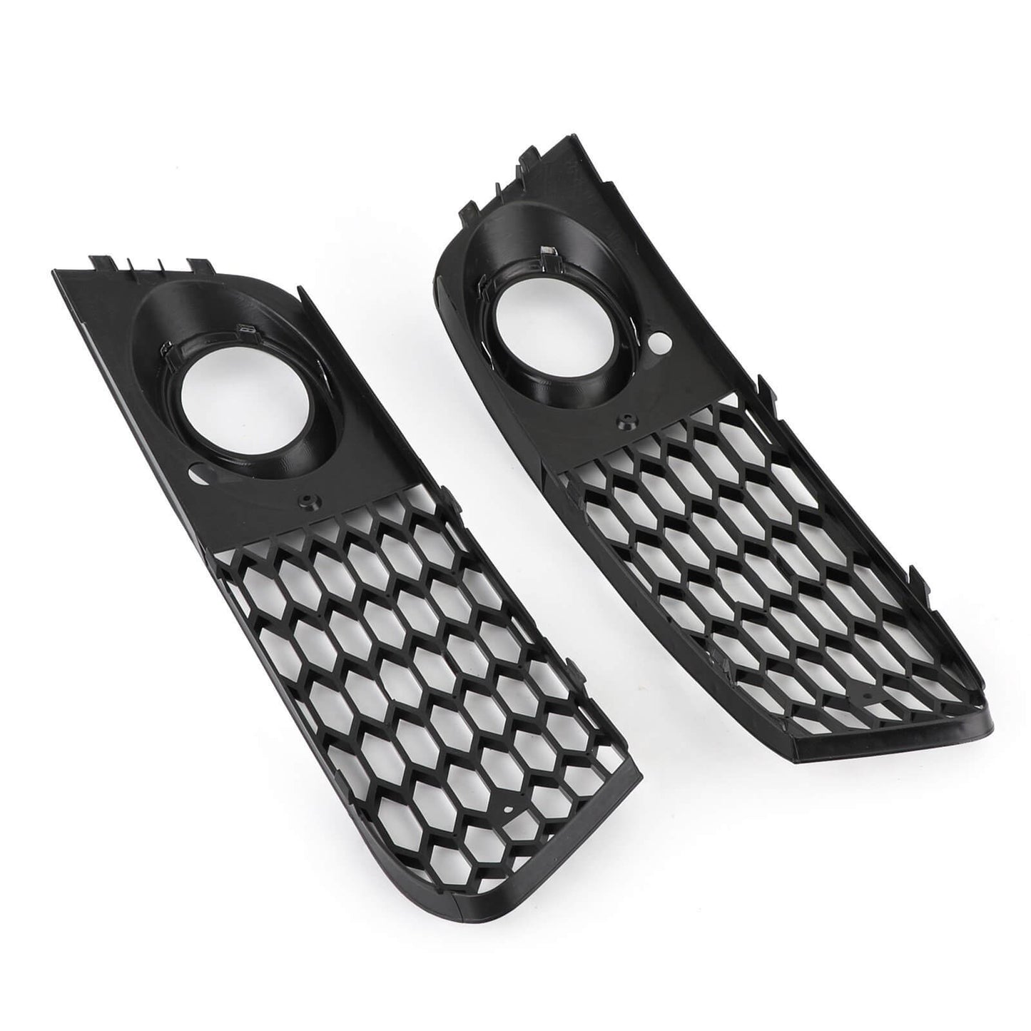 2009-2012 Audi A4 B8 Honeycomb Mesh Fog Light Open Vent Grill Intake — Pair
