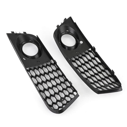 2009-2012 Audi A4 B8 Honeycomb Mesh Fog Light Open Vent Grill Intake — Pair