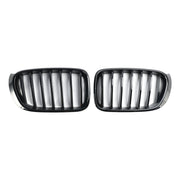 2014-2017 BMW X4 F26 Facelift Gloss Black Front Bumper Kidney Grille