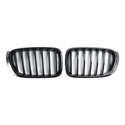 2014-2017 BMW X4 F26 Facelift Gloss Black Front Bumper Kidney Grille