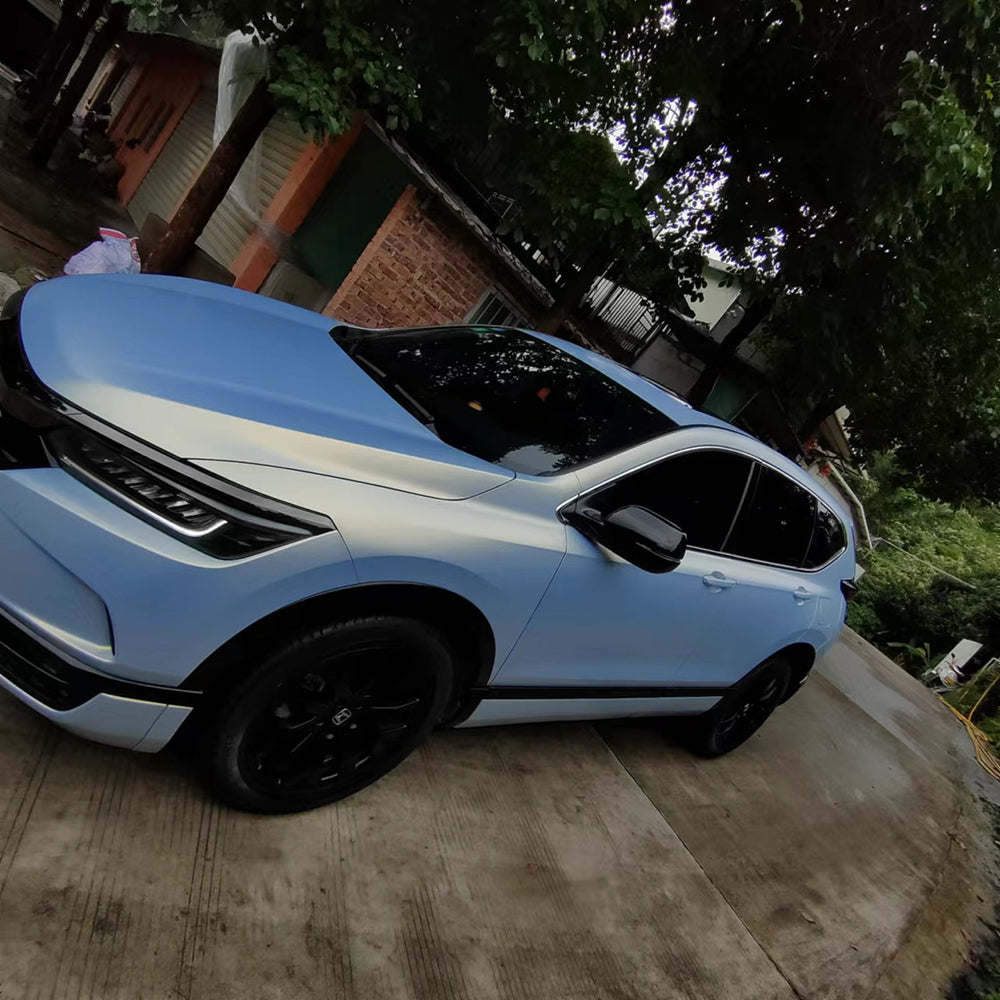 Matte Diamond Gold Blue Car Wrap