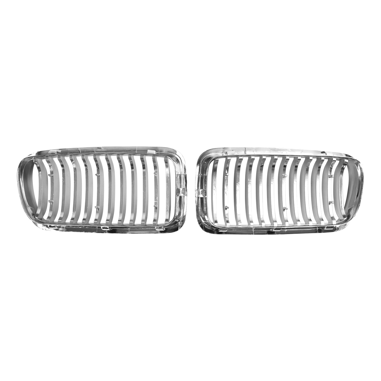 1994-2001 BMW 7 Series E38 Chrome Front Kidney Grille — Pair (51138125811 / 51138125812)