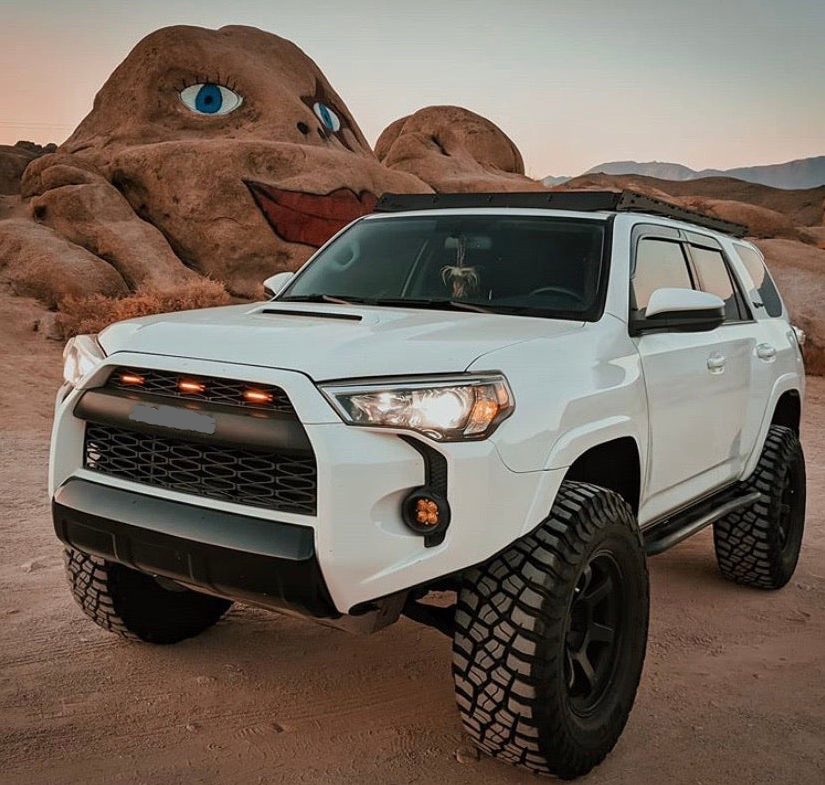 2014-2019 Toyota 4Runner TRD PRO Front Grille Grill Kit Gray Word + LED Light