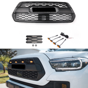 TRD Pro Grille + ACC DRCC Garnish Sensor Cover + LED Lights For Toyota Tacoma 2016-2023