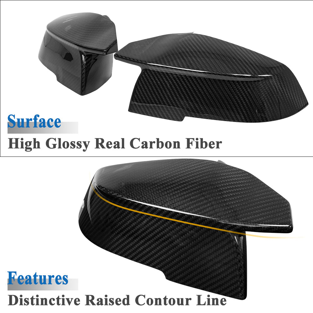 AeroBon CF Mirror Cap Overlays BMW 3 Series F30 (2013-2018) - detail close-up