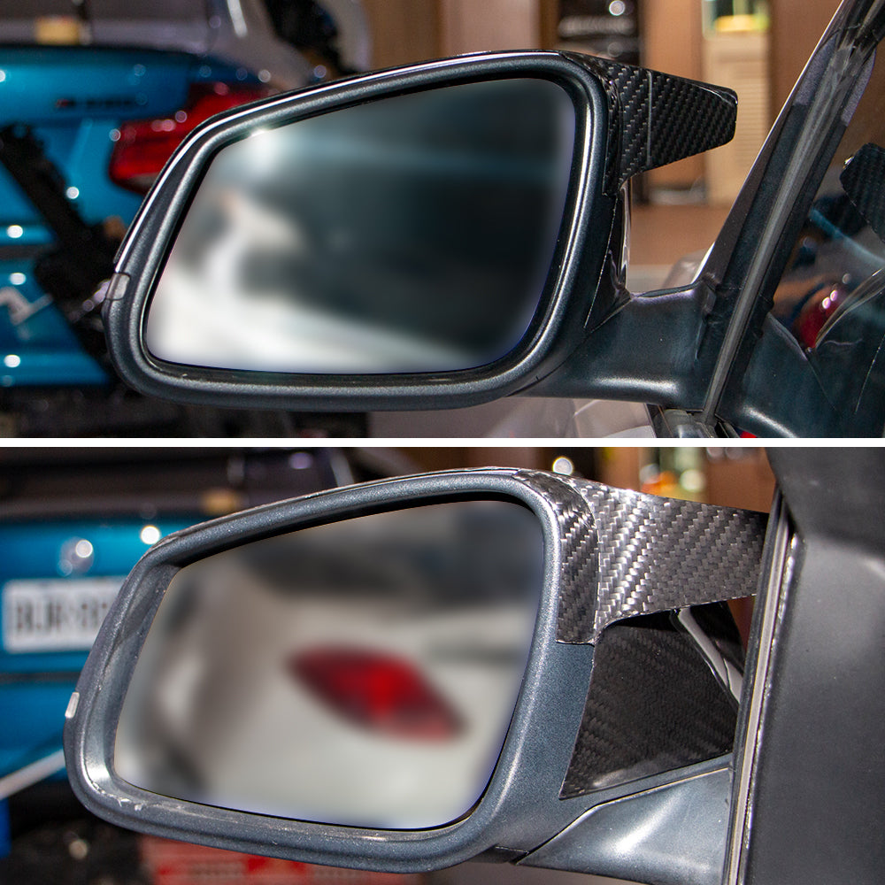 AeroBon CF Mirror Cap Overlays BMW 3 Series F30 (2013-2018) - close-up detail