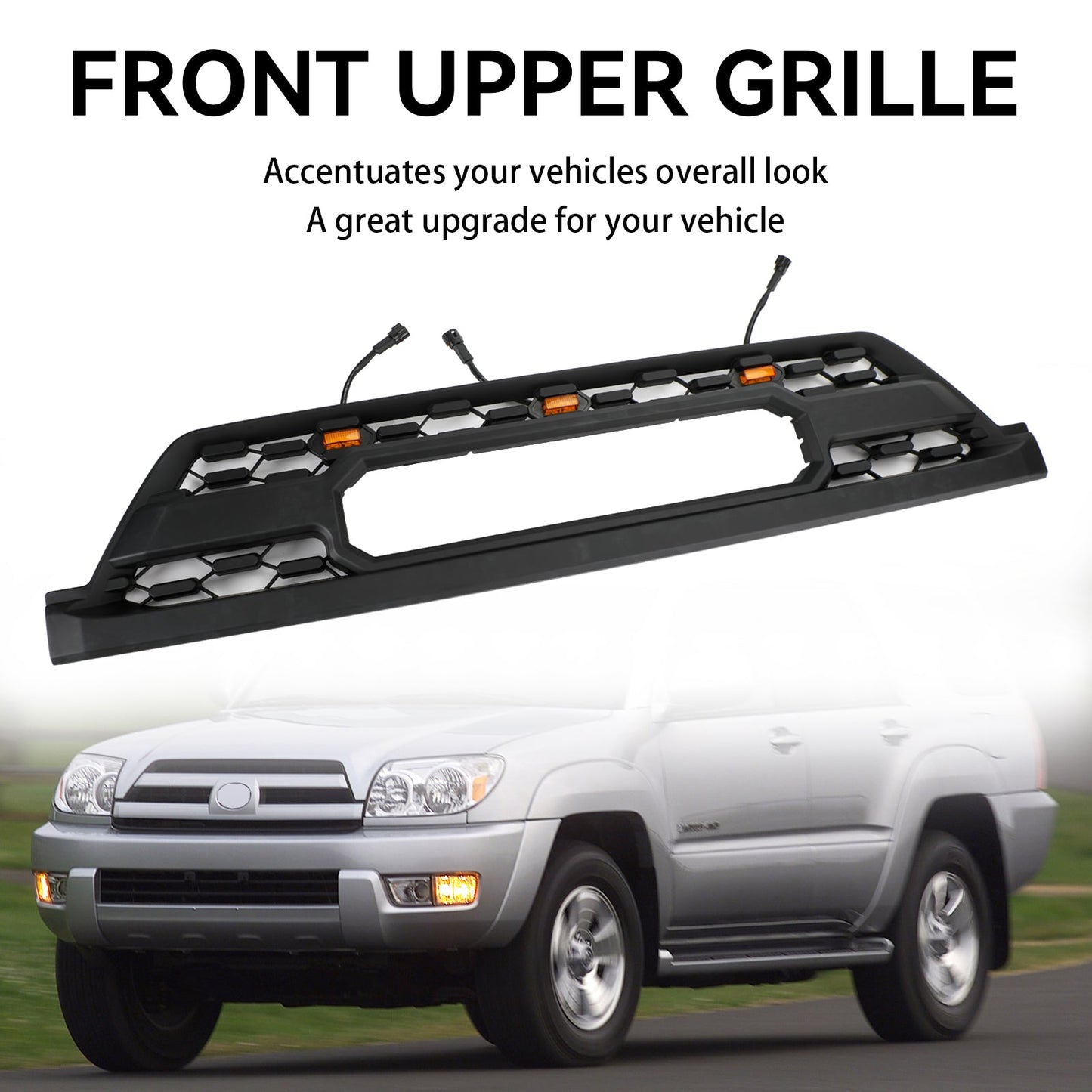 2002-2005 Toyota 4Runner All Models TRD PRO Style W/Led Light Front Bumper Grill