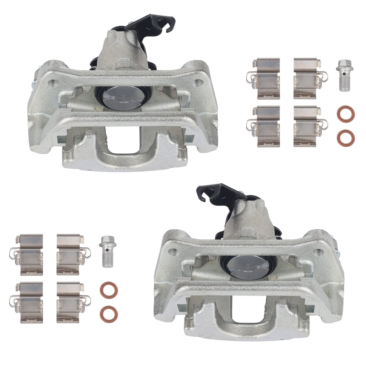 Rear Disc Brake Caliper Pair, Left & Right, for Dodge Grand Caravan, Chrysler Town & Country, Ram C/V & VW Routan with Heavy Duty Brakes