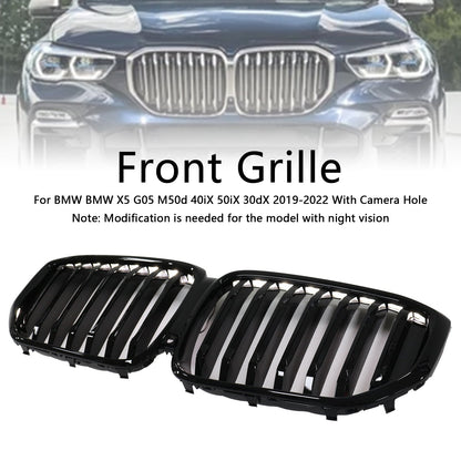 2019-2022 BMW X5 G05 M-Performance Gloss Black Front Kidney Grille (51137454887)