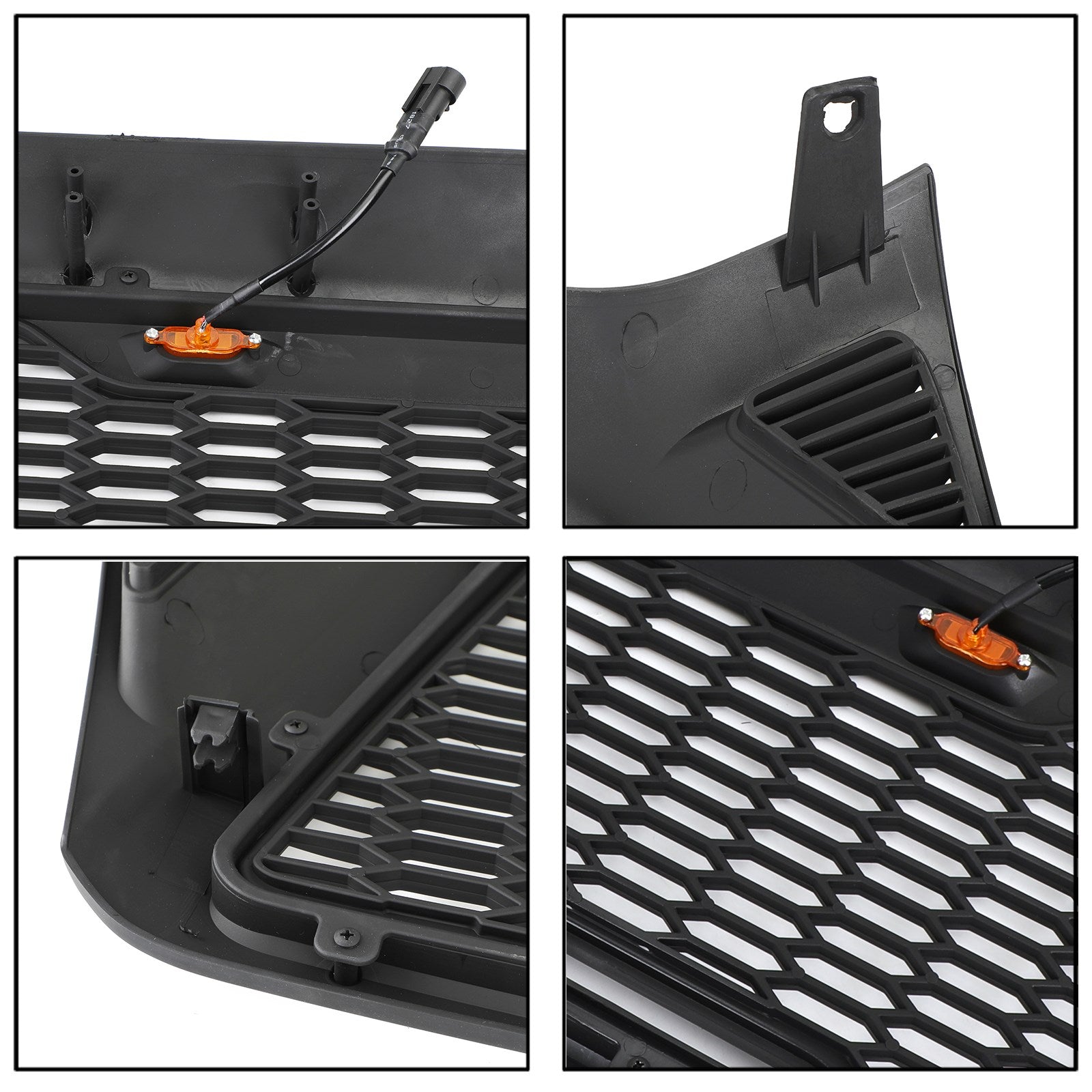 Front Grille Bumper Hood Mesh Grill Fit Toyota Tacoma 2005-2011 With LED lights