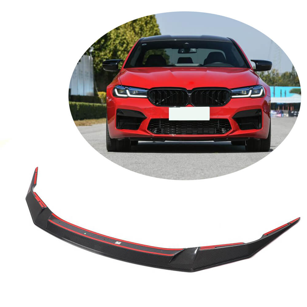 BMW 5 Series F90 M5 Sedan LCI 2021UP Front Bumper Lip Dry Carbon Fiber