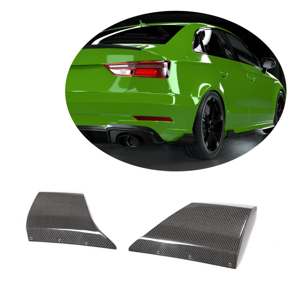 Audi RS3 8V.5 Sedan Facelift 2017-2019 Rear Bumper Splitters Carbon Fiber
