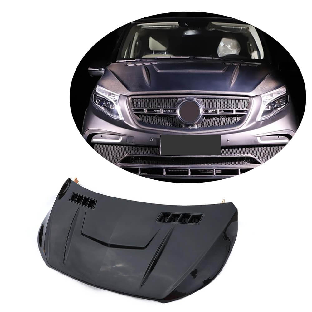 Mercedes Benz V Class W447 Vito 2016-2019 Engine Bonnet Hood Cover Carbon Fiber