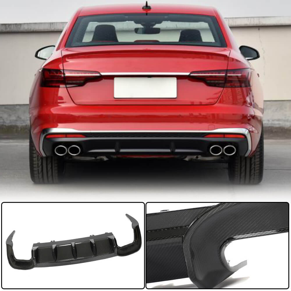 Audi S4 A4 Sline B10 Sedan 2021UP Rear Bumper Diffuser Dry Carbon Fiber