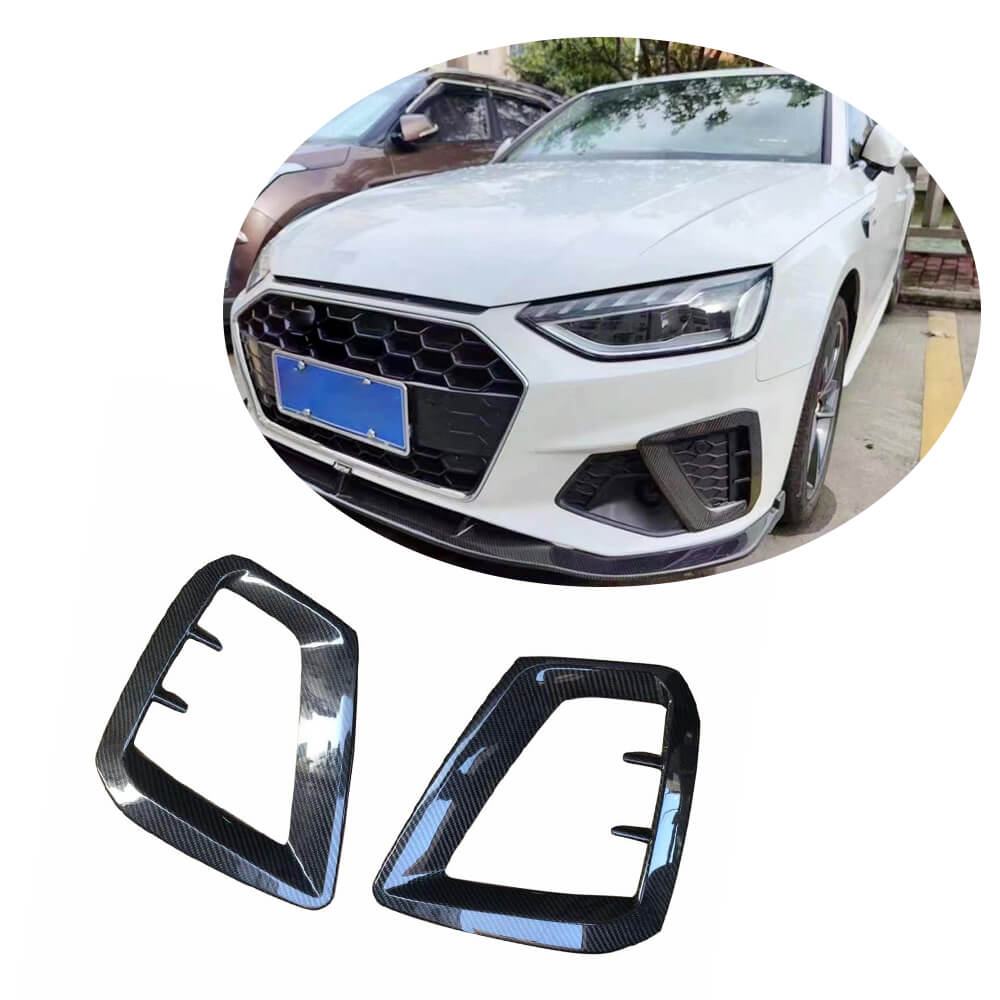 Audi S4 A4 Sline B9.5 Sedan 2017-2020 Fog Lamp Covers Carbon Fiber