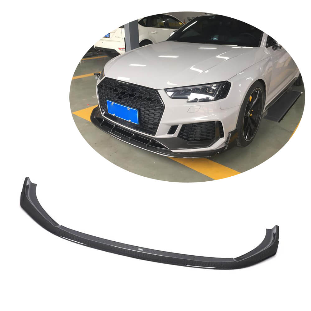 Audi RS4 B9 Typ 8W Avant 2019UP Front Bumper Lip Dry Carbon Fiber