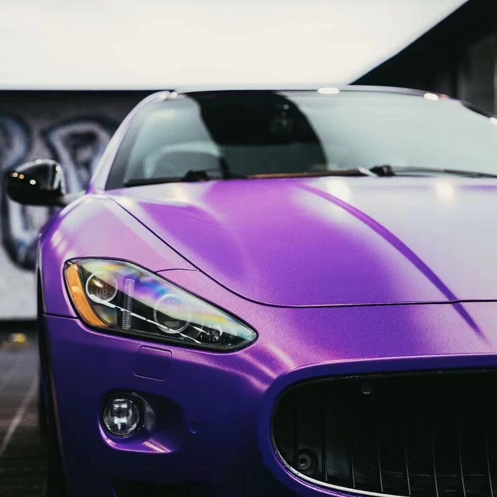 Matte Diamond Purple Gold Car Wrap