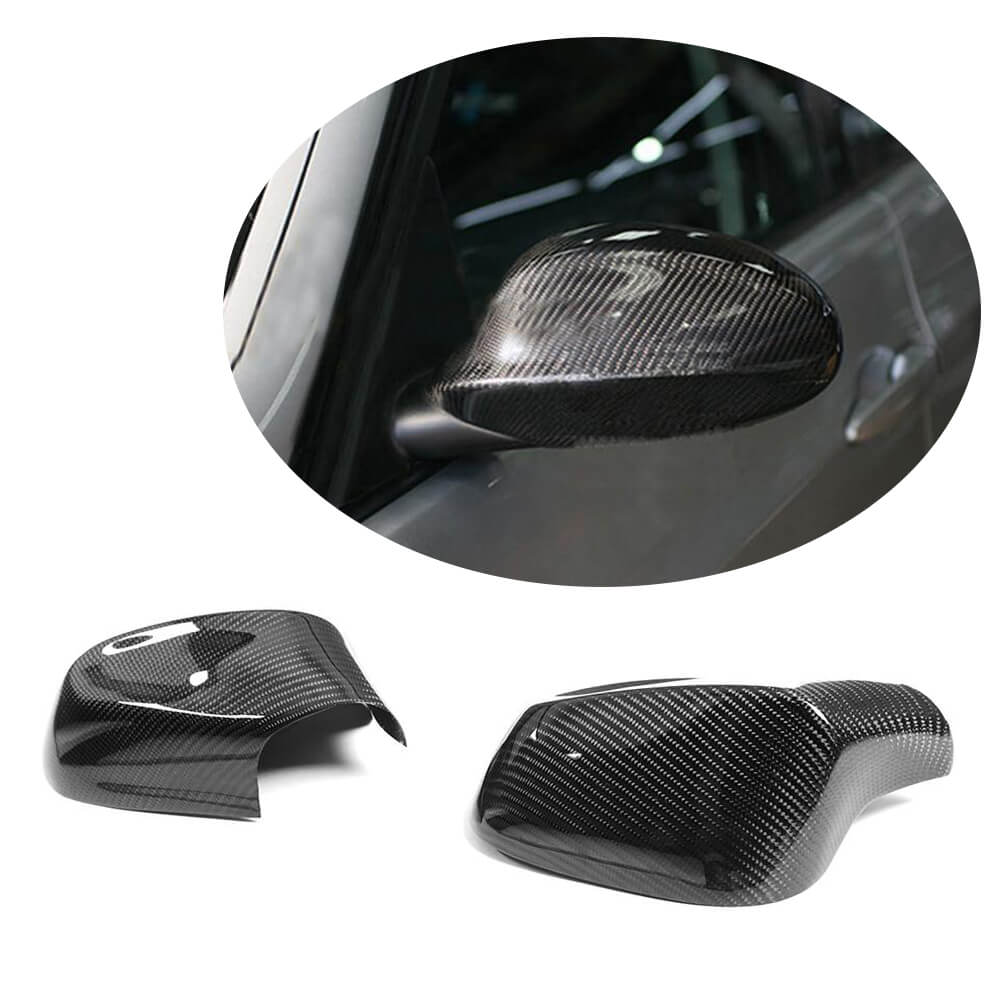 For BMW 1 Series E81 E87 E82 E88 2-Door 3-Door 5-Door LCI 2009-2013 Carbon Fiber Side Rearview Mirror Cover Caps Pair