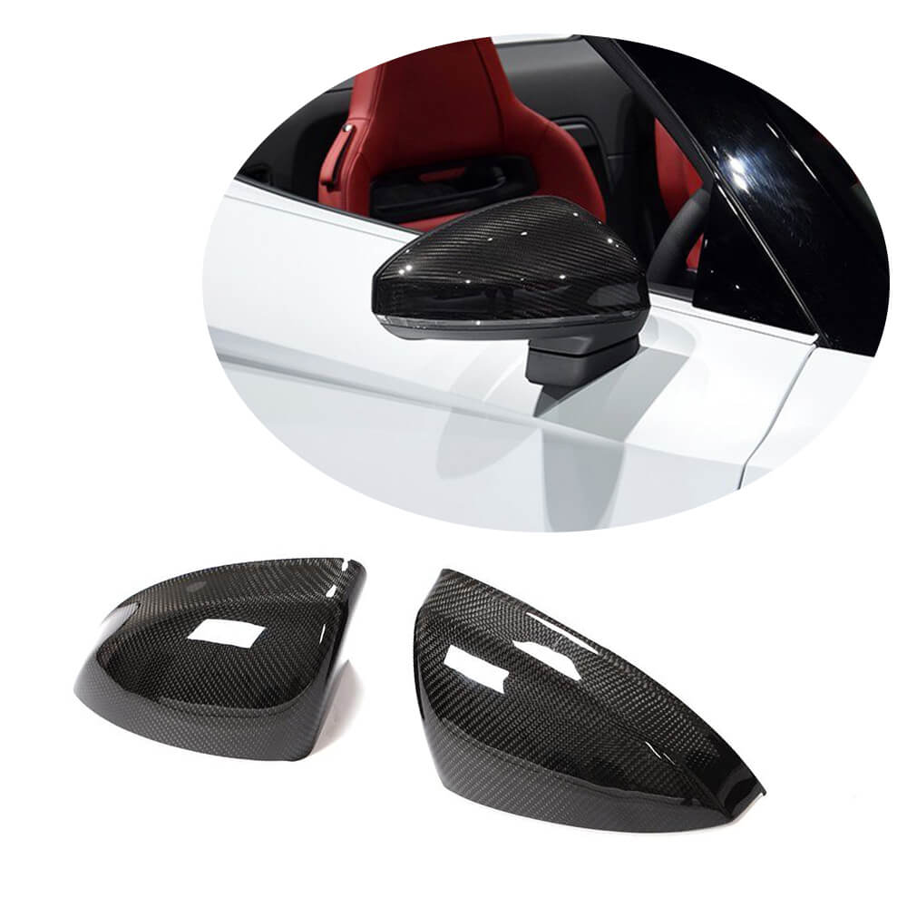 Audi TT TTS R8 V10 2016-2019 Mirror Covers Add-on Dry Carbon Fiber