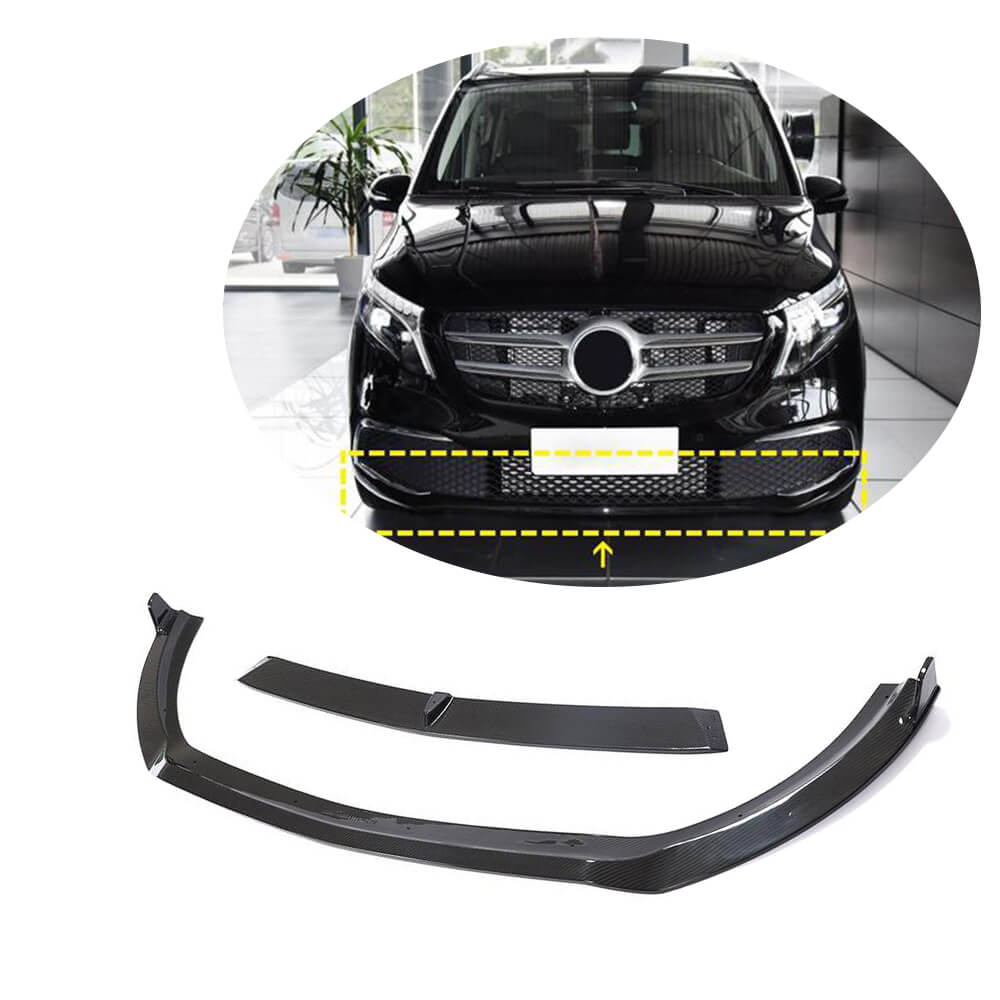 Mercedes Benz W447 Vito 2020UP Front Bumper Lip Dry Carbon Fiber