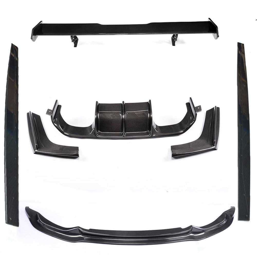 BMW F80 M3 F82 F83 M4 2014-2020 Carbon Fiber Aero Body Kit(Front Lip, Side Skirts, Rear Diffuser & Trunk Spoiler)