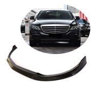 Mercedes Benz E Class W213 Base 2016-2019 Front Bumper Lip Carbon Fiber