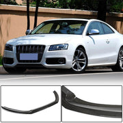 Audi S5 A5 Sline B8 Pre-facelift 2008-2011 Front Bumper Lip Carbon Fiber