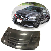 Mercedes Benz W176 Hatchback 2013-2018 Engine Bonnet Hood Cover Carbon Fiber