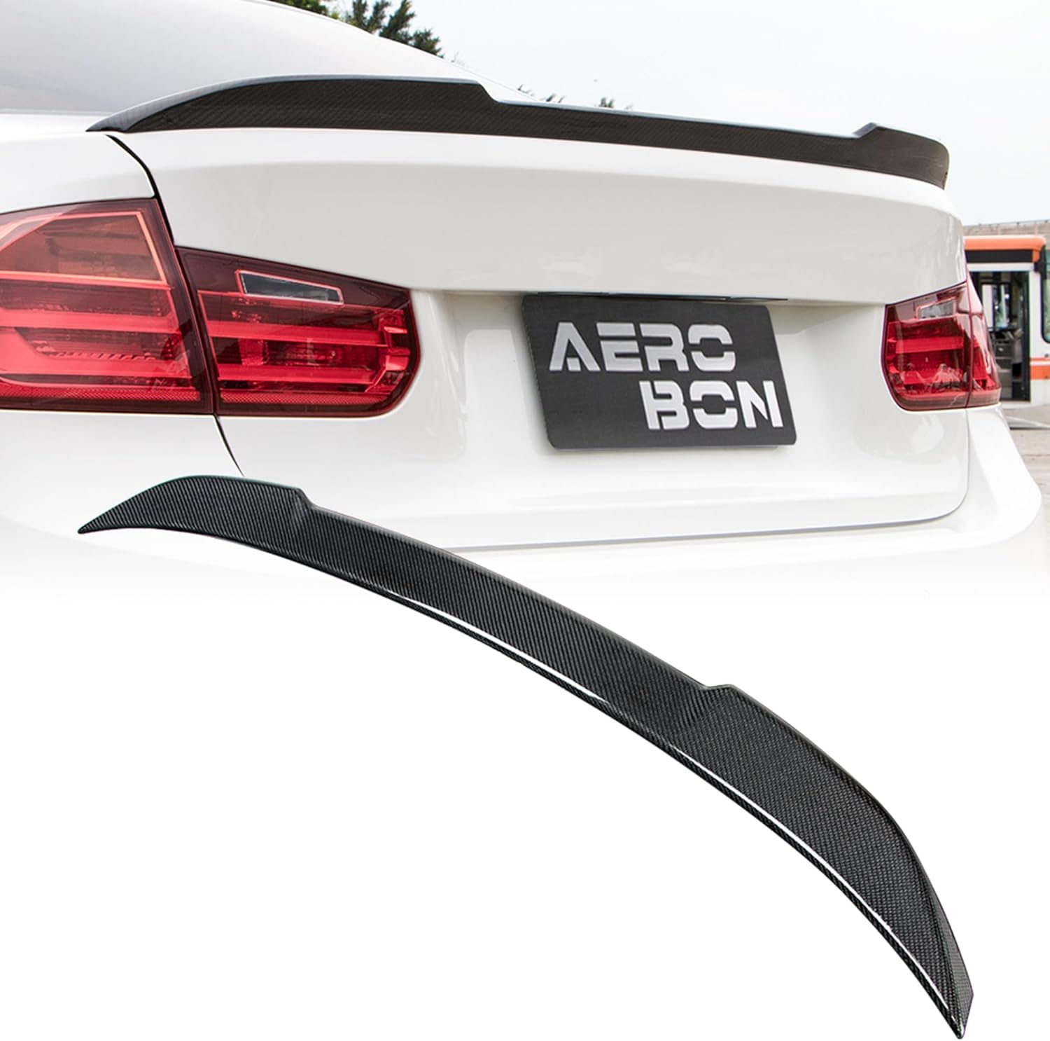 AeroBon CF Trunk Spoiler BMW 3 Series F30 / M3 F80 (2013-2018) CS - main hero view