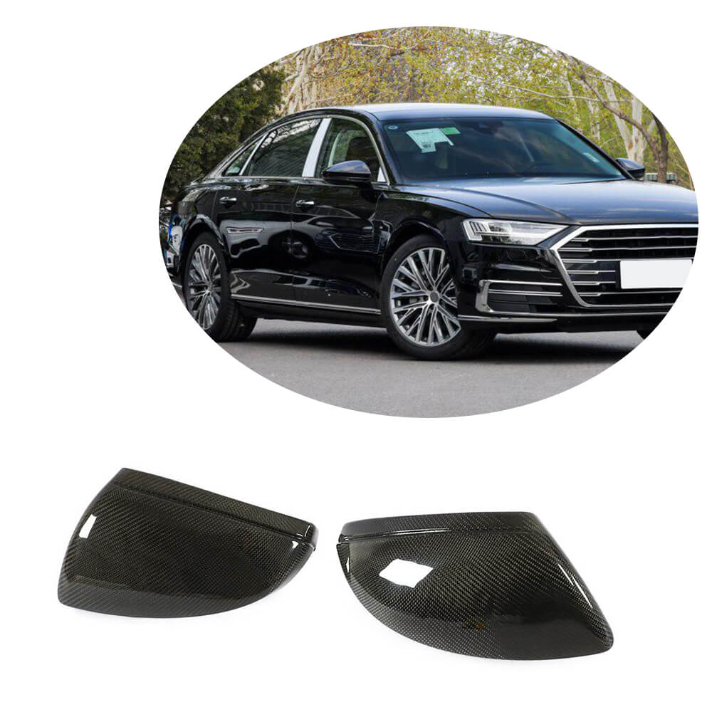 Audi A6 A7 A8 Quattro C8 2019-2022 Mirror Covers Replacement Style Carbon Fiber