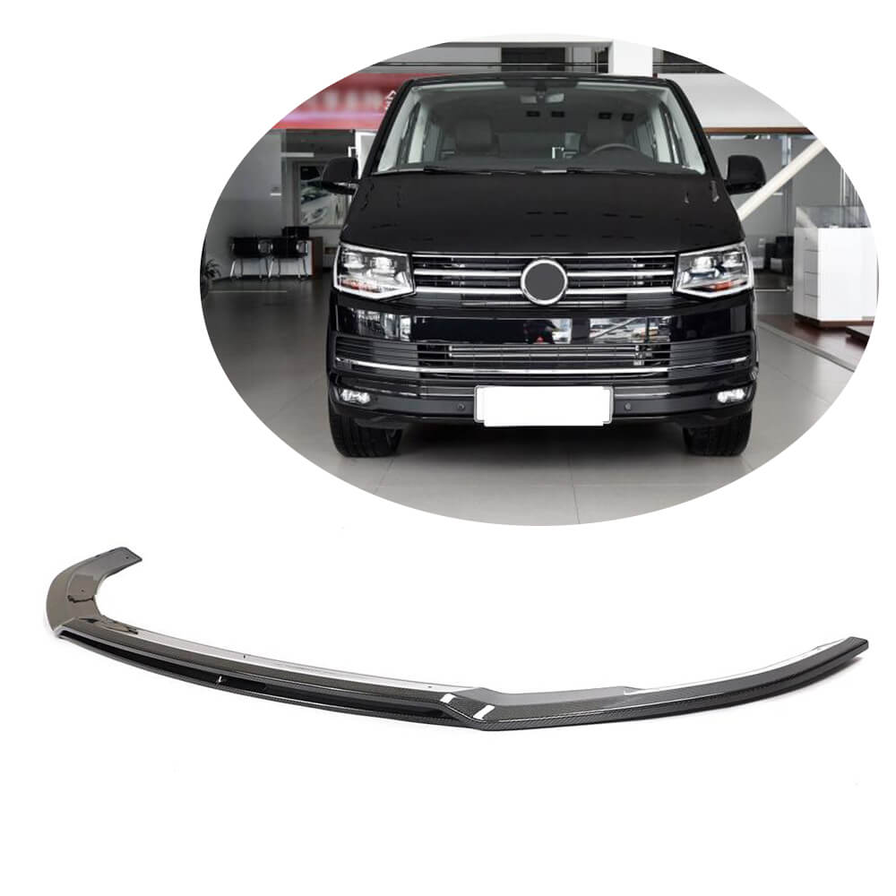 Volkswagen VW Multivan Transporter T6 2015-2020 Front Bumper Lip Carbon Fiber