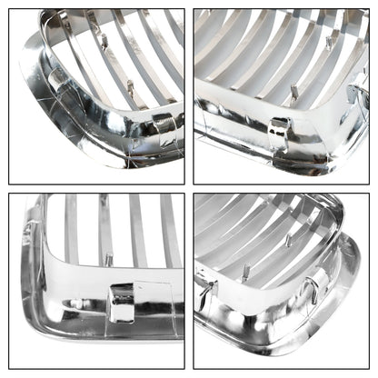 1994-2001 BMW 7 Series E38 Chrome Front Kidney Grille — Pair (51138125811 / 51138125812)