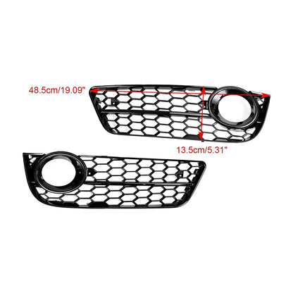 2007-2011 Audi A5 Standard Style Honeycomb Front Fog Lamp Cover Grill — Pair (1522024)