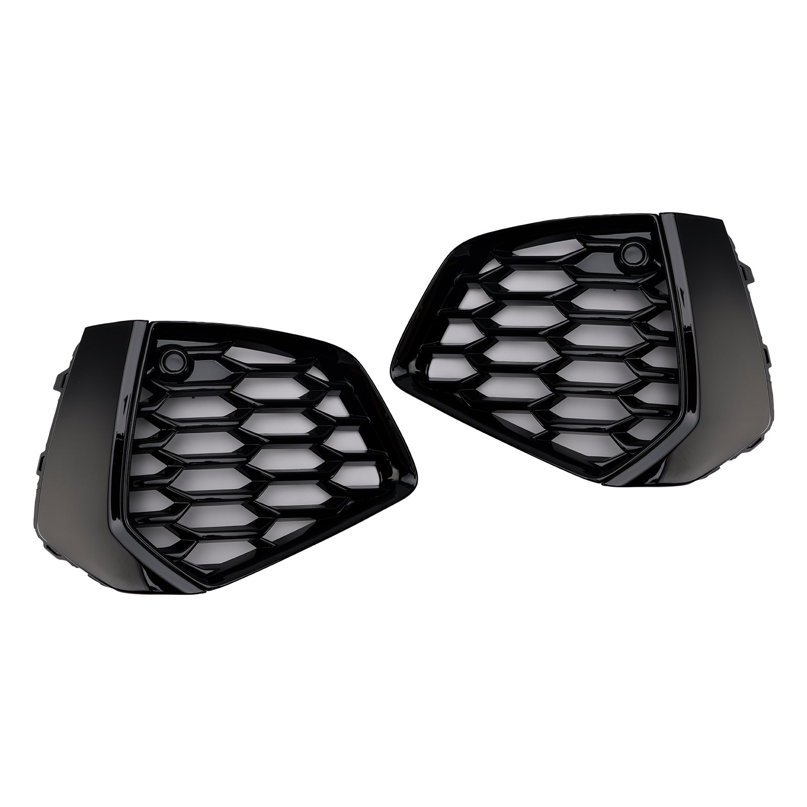 2021-2023 Audi A3 S-Line Black Front Honeycomb Fog Light Grill Cover