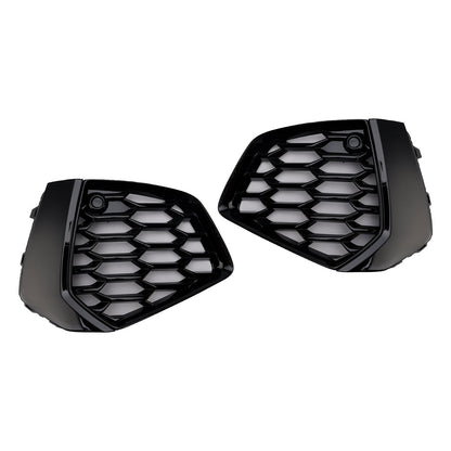 2021-2023 Audi A3 S-Line Black Front Honeycomb Fog Light Grill Cover