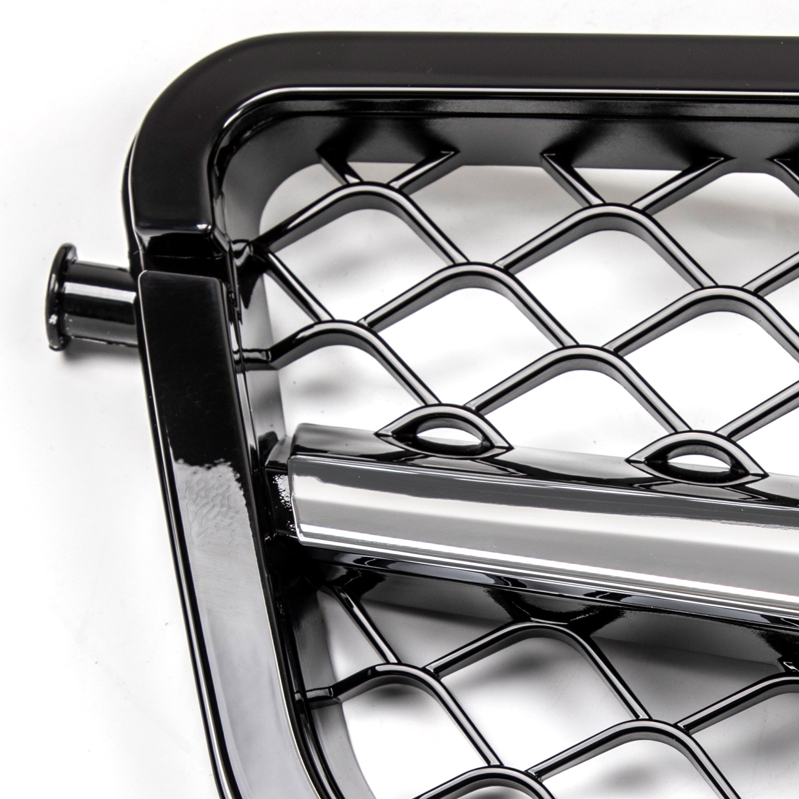 2008-2014 Mercedes-Benz C-Class W204 C300 C350 Gloss Black Chrome Front Grille
