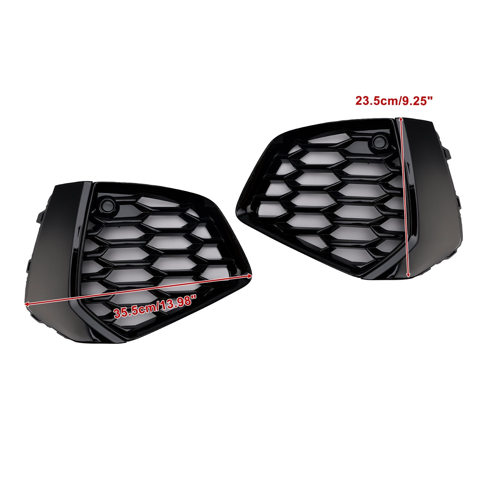 2021-2023 Audi A3 S-Line Black Front Honeycomb Fog Light Grill Cover