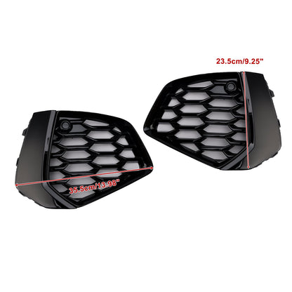 2021-2023 Audi A3 S-Line Black Front Honeycomb Fog Light Grill Cover