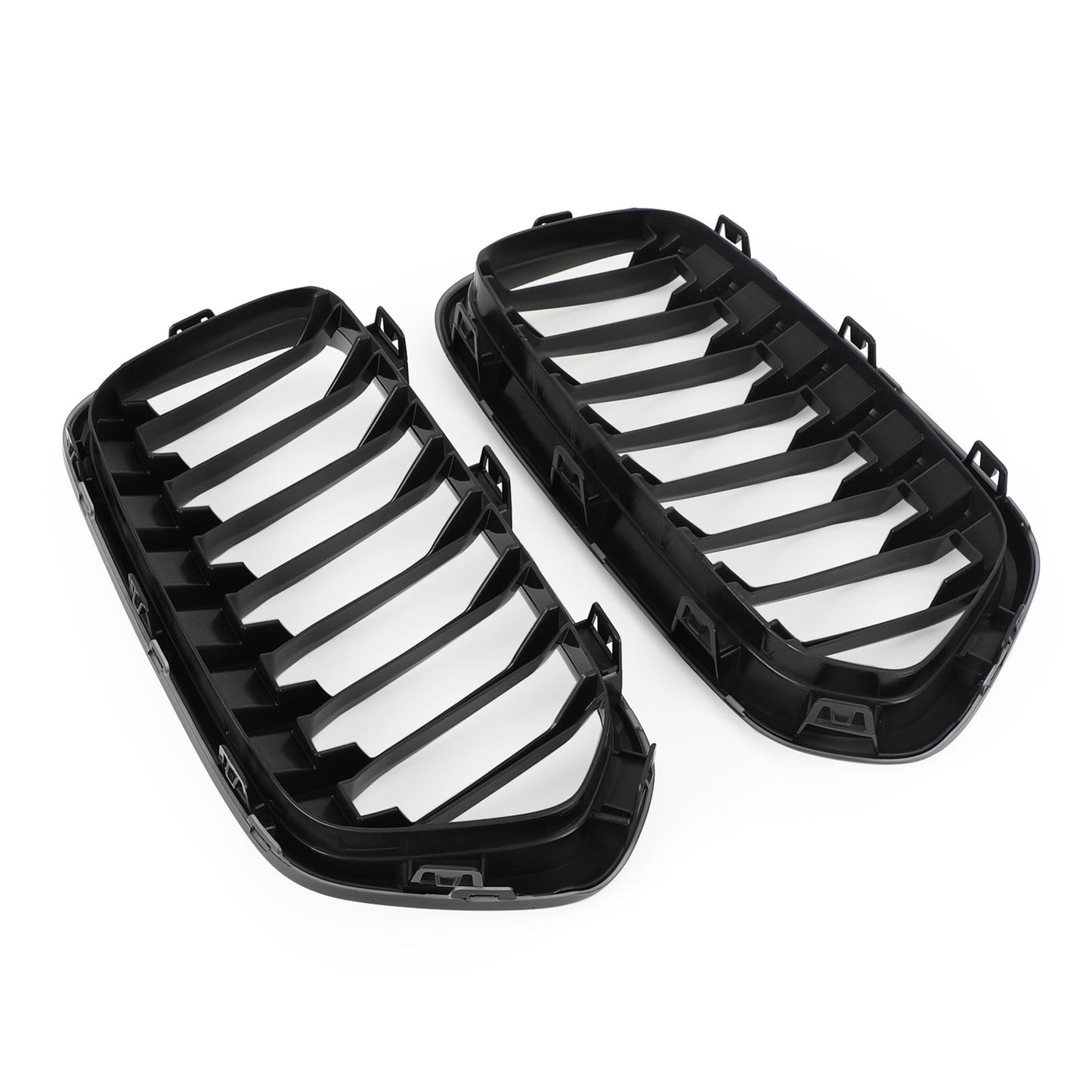 2018-2021 BMW X2 F39 Gloss Black Front Bumper Kidney Grille — Pair (51712455246 / 51712455247)