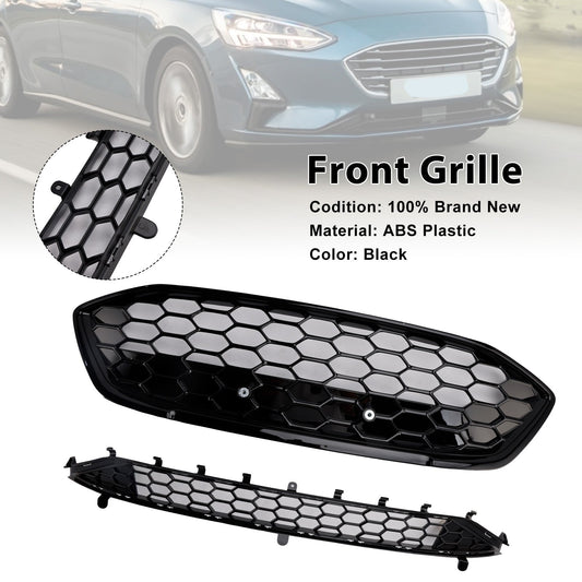 ST Style Black Front Bumper Grill Lower Grill Fit Ford Focus MK4 2018-2021