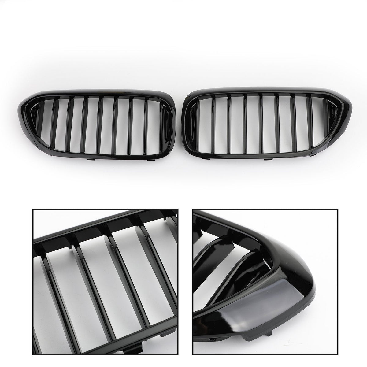 2017-2019 BMW 5 Series G30 530i 540i Gloss Black Front Kidney Grille