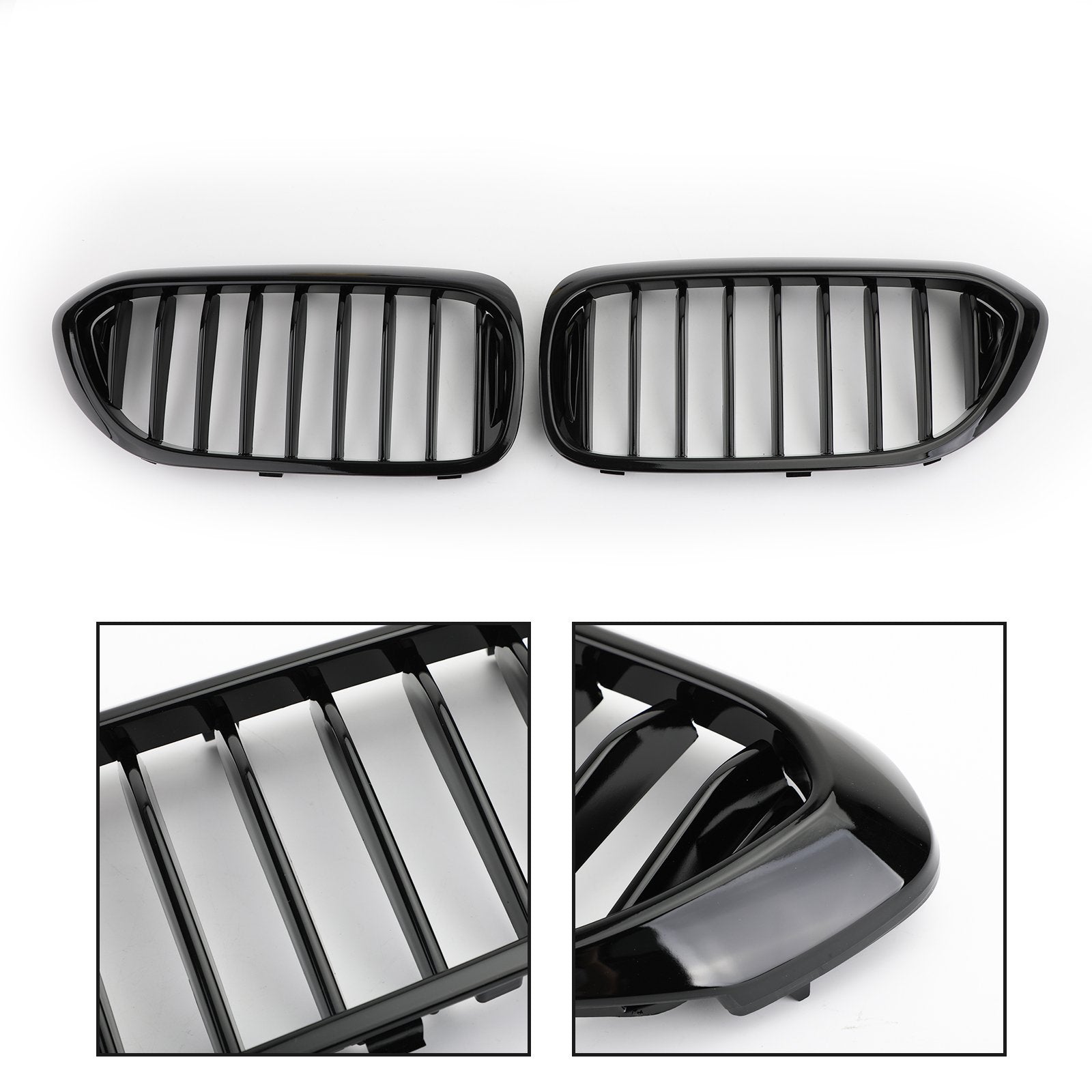 2017-2019 BMW 5 Series G30 530i 540i Gloss Black Front Kidney Grille